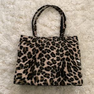 Y2K Fuzzy Leopard Purse